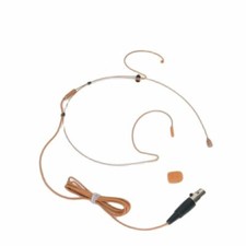 Brown Headset Microphone For Shure Wireless Mini 4Pin XLR TA4F Body Double Ear