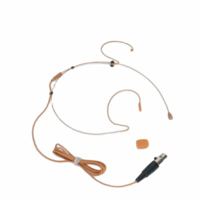 2x Beige Single Earhook Headset mini XLR Microphone for Shure Wireless-TA4F 4pin