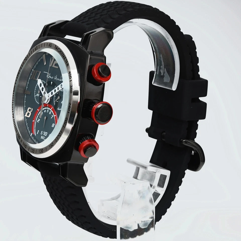 Ritmo Mundo Racer 20 周年粗 PVD 钢灰色表盘石英手表 2222/4 — 第 2/4 张图片