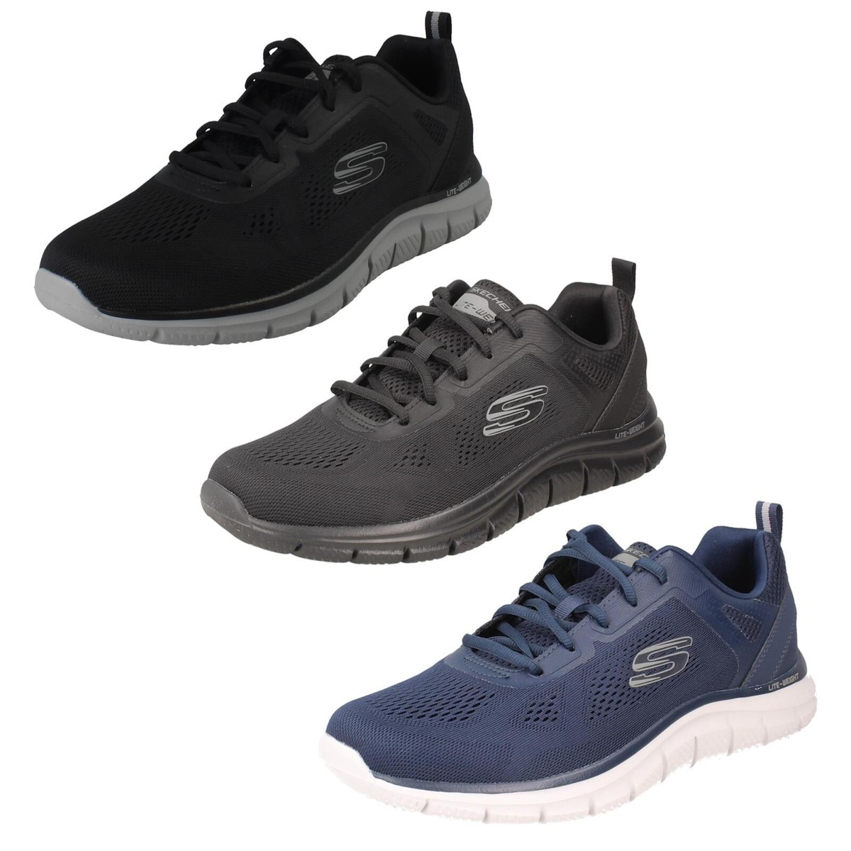 Uomo SKECHERS Track-Border 232698 con Lacci Macchina Lavabili