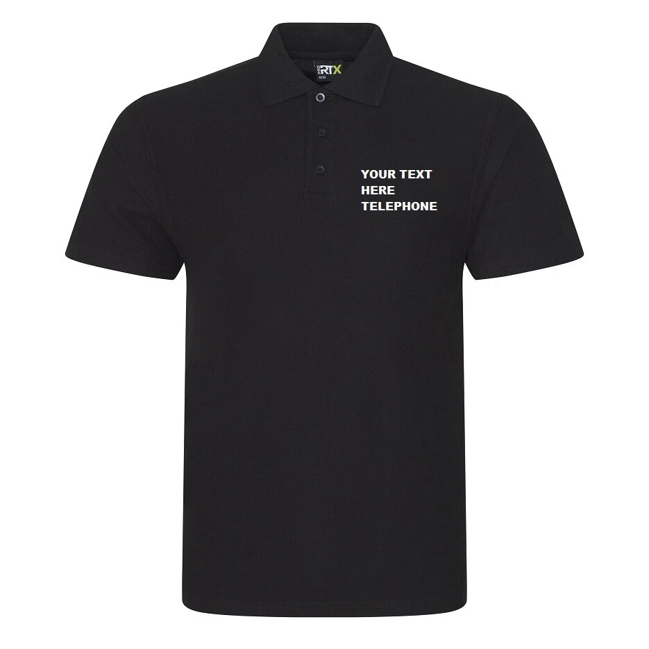 Customised Polo Shirt own text company name embroidered work wear
Opens in a new window or tab