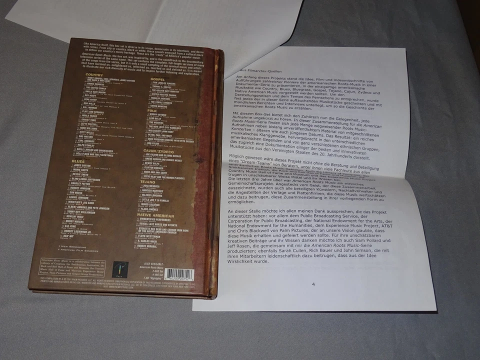 AMERICAN ROOTS MUSIC - V.A. / USA 4-CD-LONG-BOX-SET 2001 & 8 PROMO-SHEETS - Bild 2 von 4