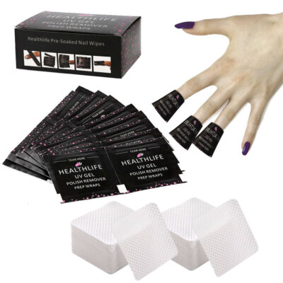 200 MELTBLOWN NAGELTÜCHER & 200 ACETON NAGELPOLIERENTFERNER WRAPS - VOLLSTÄNDIGES WISCHSET