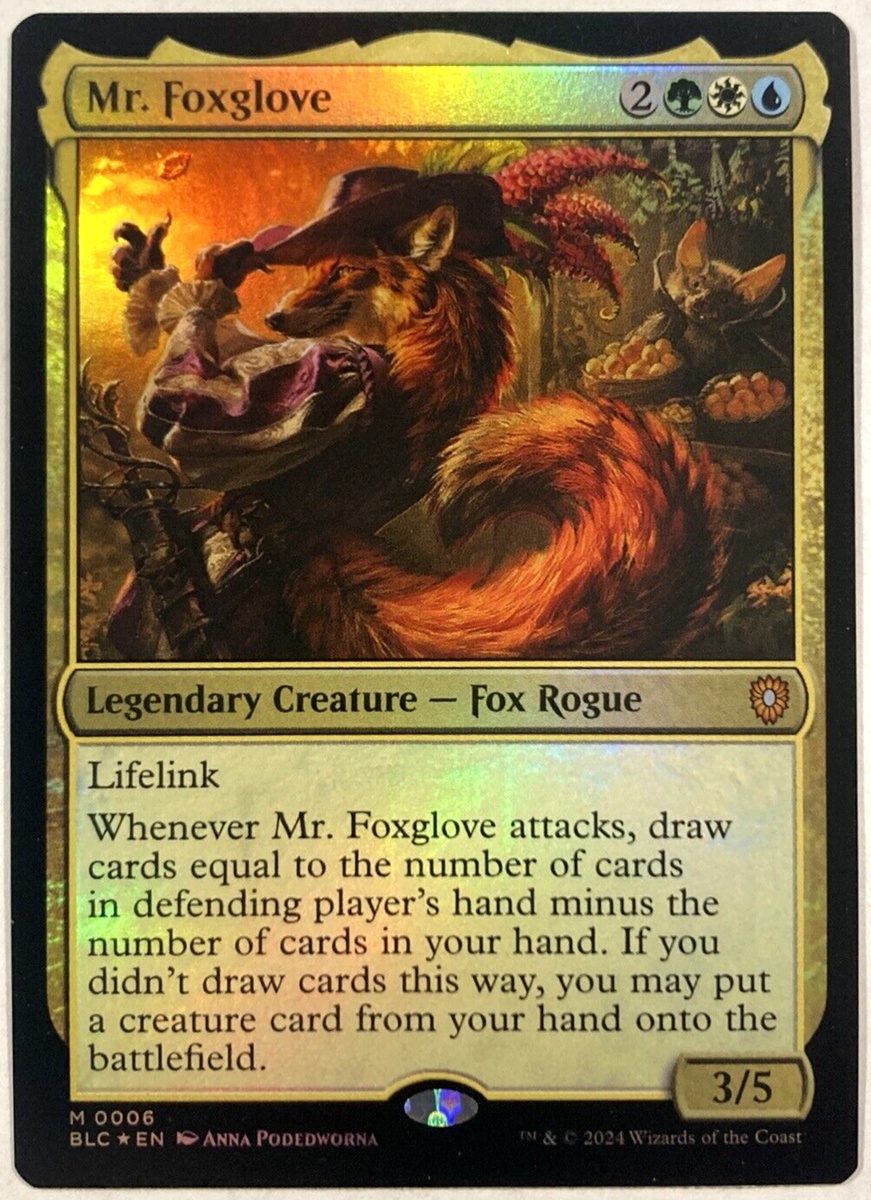 UNCLE MOWAX Futura ブリスター 激レア MTG Mr. Foxglove FOIL Commander Bloomburrow 0006 NM | eBay