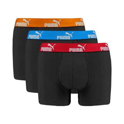 Puma Mens Boxer Briefs Pack Solid Underwear Cotton Blend Logo Brand