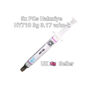 5x Halnziye HY710 Silber (3g) Tube Wärmeleitpaste für CPU VGA LED Chipsatz