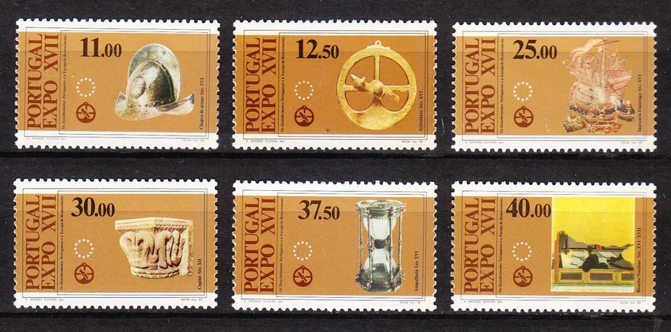 Portugal 1983 MNH Sc 1567-1572 Mi 1595-1600 Reliquias de los conquistadores d... - Imagen 1 de 1