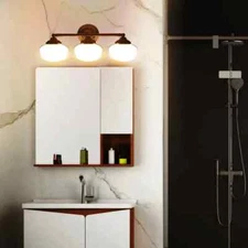 23In 3-Light Brushed Nickel Vanity Light Bathroom LED Wall Lamps Mirror Lamp