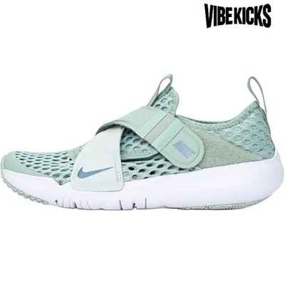 Nike Flex Advance Anti Slip Wear Resistant Low Top Running Shoes Green Kids'
