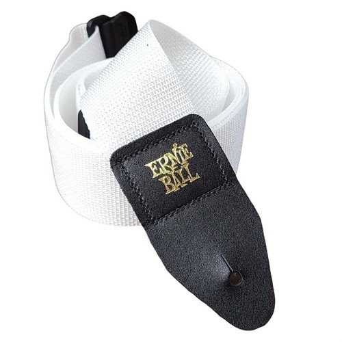 Ernie Ball Polypro Guitar Strap Leather Tab Acoustic Electric Black Red and More - Afbeelding 3 van 39