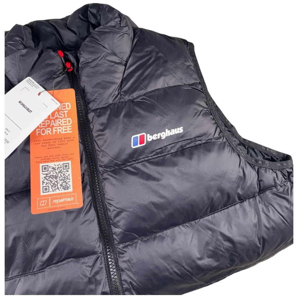Chaleco aislante Berghaus Chulu negro para hombre tallas pequeñas/medianas sin mangas nuevo Foto 4 de 4