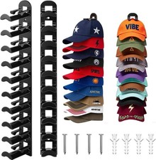 2 Pack Hat Organizer for Baseball Caps, Hat Rack for Wall with Strong Adhesive
