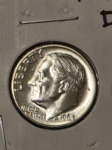 1963 D  HIGH GRADE  GEM 💎 GEM BU💎 ROOSEVELT     DENVER  MINT  SILVER  DIME