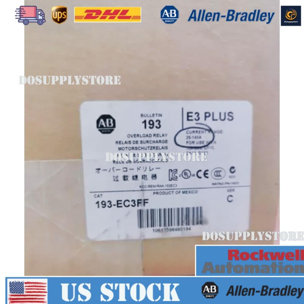 193-EC3FF AB New E3 Plus 28-140 A Overload Relay 193EC3FF US Free Tax