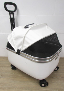 Lightweight Pet Travel Carrier Large Capacity Milky White 52x40x42cm