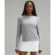 Lululemon Its Rulu Run Classic Fit Crew Fleece Long Sleeve Size 4 Rhino Gray