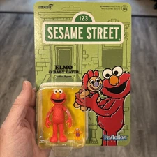 Sesame Street Elmo & Baby David Super7 Reaction Action Figure