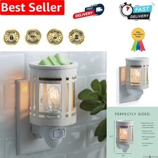 Stylish 8cm Plug-In Candle Warmer with Night Light Function - Fragrance & Glow