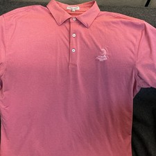 Peter Millar Summer Comfort Golf Polo Shirt PINEHURST 1895 Logo. Size XL Pink