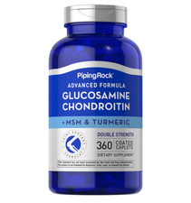 Glucosamine Chondroitin MSM Turmeric  360 Caplets  by Piping Rock