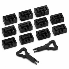 USB-A Port Blockers, 10 Security Locks with 2 Color Coded Removal Keys