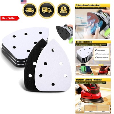 Foam Sanding Pads 6 Holes Mouse Detail Sanding Interface Pads for Sander