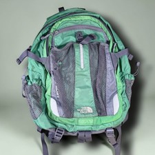 The North Face Recon Green Backpack Outdoor Hiking Travel Laptop Tech Bag