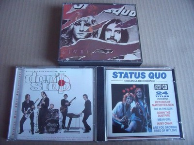 3 x Status Quo - Live + Don't Stop + Status Quo