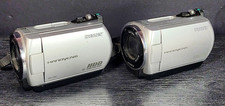 Sony Handycam DCR-SR42 - LOT OF TWO - Camcorder Silver 30GB - TESTED WORKING