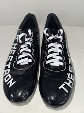THESTRON MEN'S BLACK WHITE TRACK SPIKES RUNNING SHOES EU 46 US 12.5
