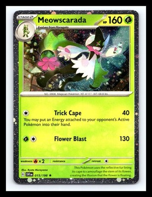    MEOWSCARADA # 015/198 Cosmo Holo EXCLUSIVE Pokemon Scarlet & Violet TCG