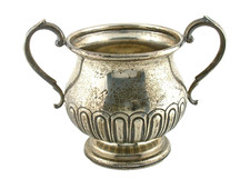 British Crown M Cross 989 Hallmark Sterling Hand Chased Sugar Bowl  AS74/1526