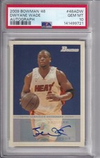2009 Bowman Dwyane Wade Auto PSA 10