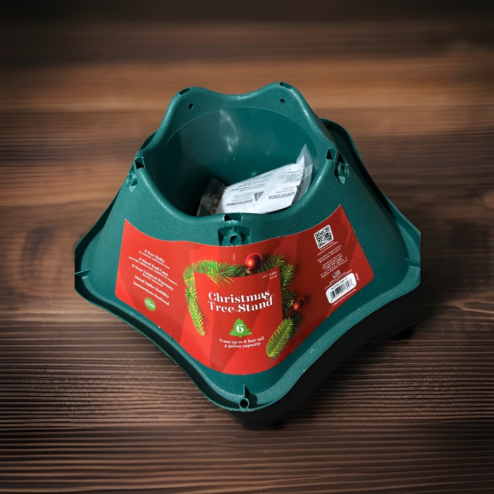 Jack Post 6 Ft. .5 gal Star Christmas Tree Stand 5-Eye Bolt / Model: 506-ST New