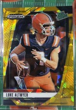 2025 Panini Prizm Draft Picks - Luke Altmyer #156 Gold Ice Prizm (RC)