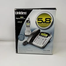 Uniden CXAI5198 5.8 GHz Digital Answering Base & Phone Black & Silver Open Box