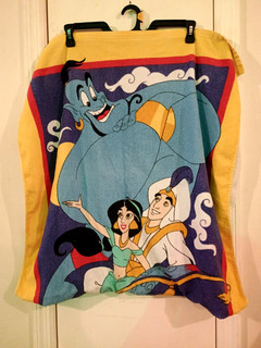 Vintage 1992 Franco Disney Aladdin 28 x 55" Beach Towel.