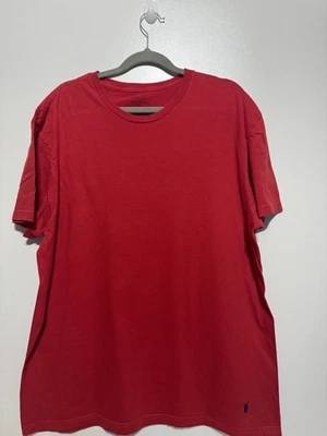 t-Shirt Ralph Lauren Rouge Taille L En Superbe État - Photo 1/4
