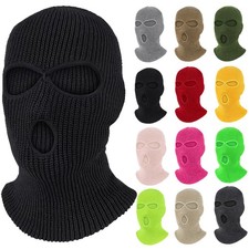 3 Hole Winter Knitted Ski Full Face Mask Warm Balaclava for Motorcycle Snowboard