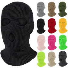 3 Hole Winter Knitted Ski Full Face Mask Warm Balaclava for Motorcycle Snowboard