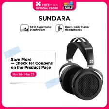 HIFIMAN SUNDARA Over-Ear Full-Size Planar Magnetic Headphones Black Hi-Fi Metal
