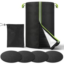 Tire Cover for Storage, 420D Oxford Waterproof  33.46in x H47.24in 4 Felt Pads