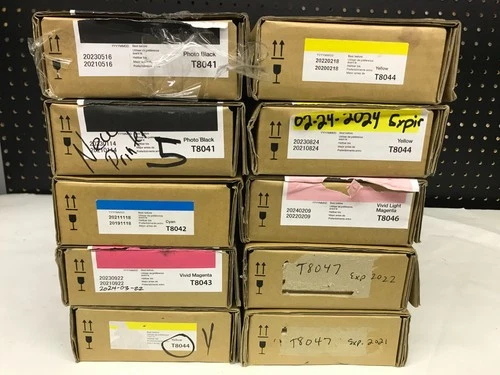 Lot 10 Epson T8041 T8042 T8043 T8044 T8046 T8047 PLEASE READ