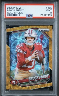 2025 Prizm Brock Purdy Gold Choice /10 PSA 9