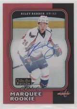 2017 O-Pee-Chee Platinum Retro Rainbow Red Marquee Rookies Riley Barber Auto z3c