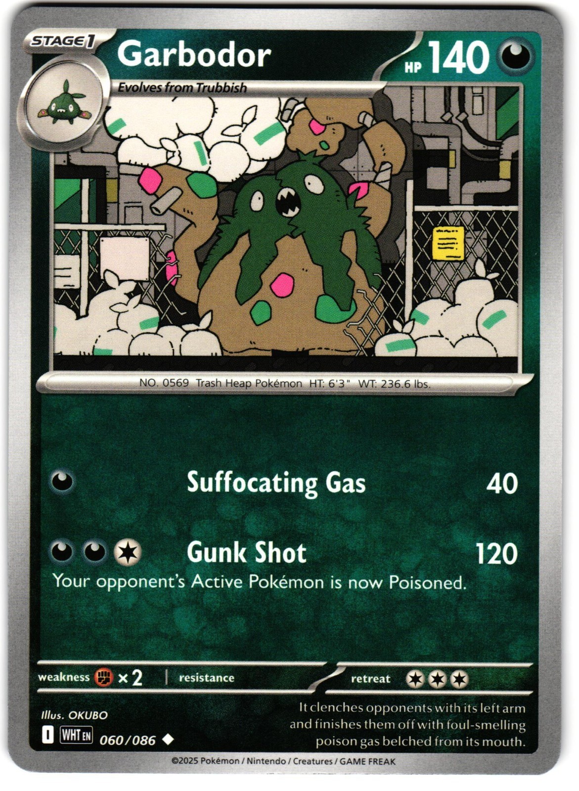 Garbodor 60/86 Pokemon SV: White Flare