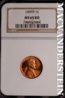 1950-D Lincoln Wheat Cent - NGC MS 65 RD - Scarce  No Reserve  #SLK408