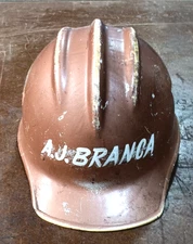 Vintage E D Bullard HARD BOILED HARD HAT 502 Fiberglass, Brown - Reserve Mining