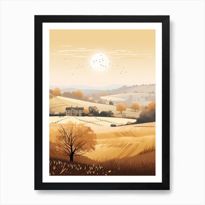 The Cotswolds England 1 Wanderweg gerahmtes Wandbild Poster Leinwanddruck Bild