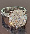*CERTIFIED* STUNNING 9.75 CT WHITE ROUND BRILLIANT CUT HPHT  DIAMOND RING SIZE 7 — photo 1